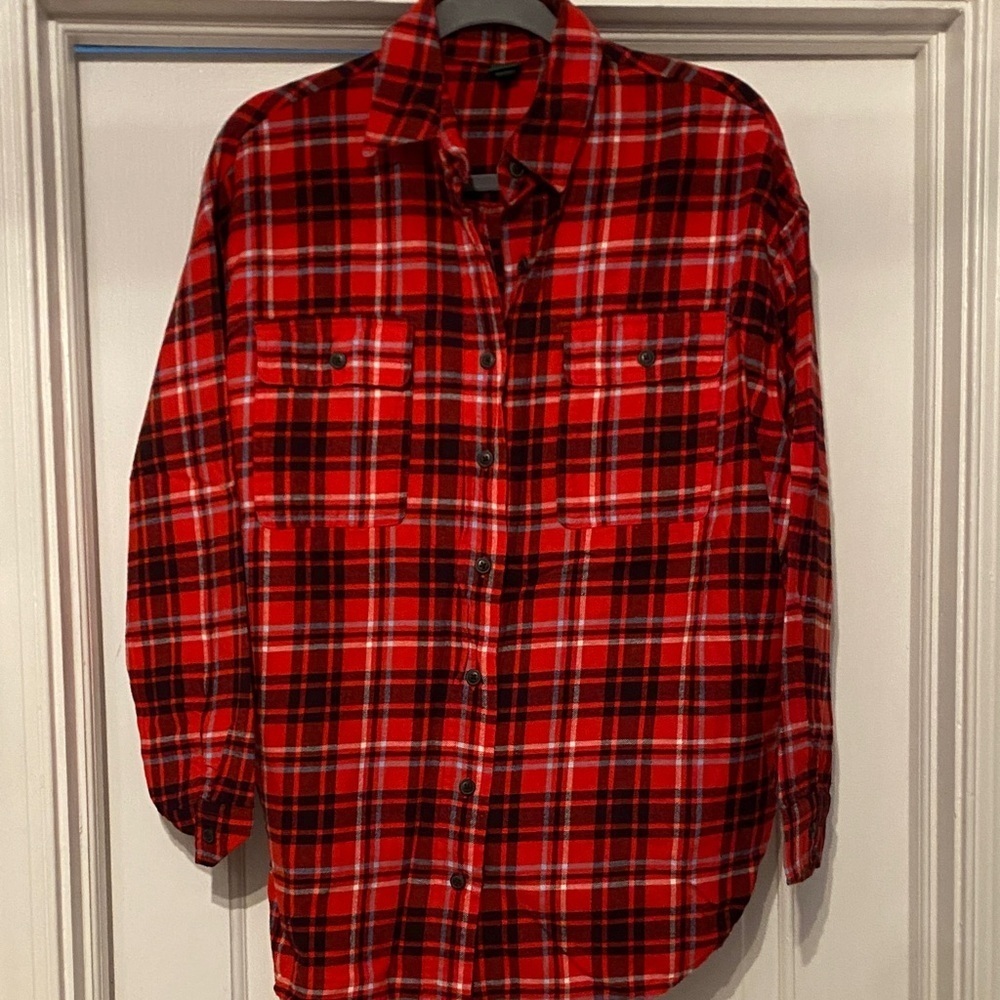 Wild Fable Red and Black Checkered Top